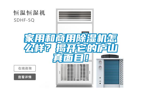 家用和商用除濕機怎么樣？揭開它的廬山真面目！