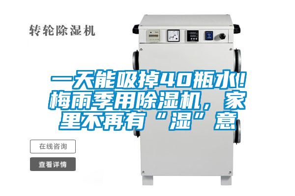 一天能吸掉40瓶水！梅雨季用除濕機，家里不再有“濕”意